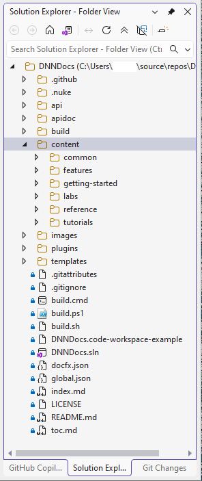 Content Folder View Screenshot